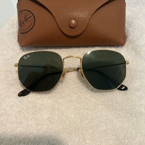 Ray-Ban Hexagon Gold Sunglasses